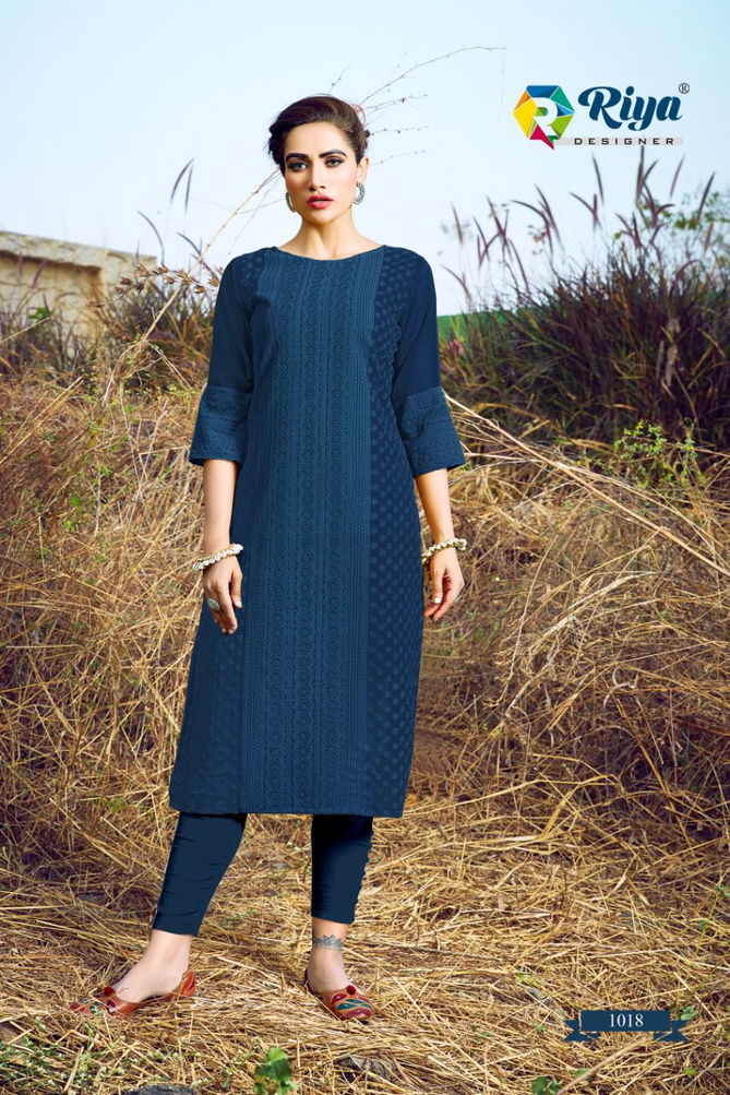 Riya Shifali New Designer Fancy Wear Georgette Kurti Collection